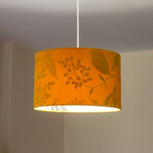 Nantina - Yellow Velvet Drum Lampshade