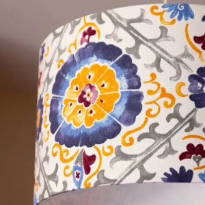 Garden of Time Blue Drum Lampshade