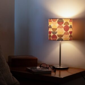 Warm Tone Circles - Bronze Interior Drum Lampshade