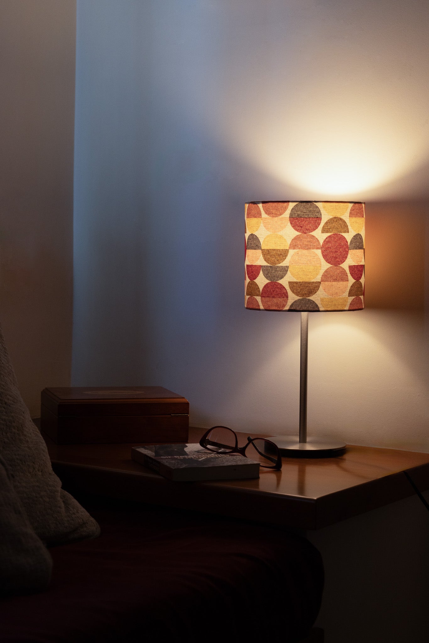 Warm Tone Circles Drum Lampshade - Image 2