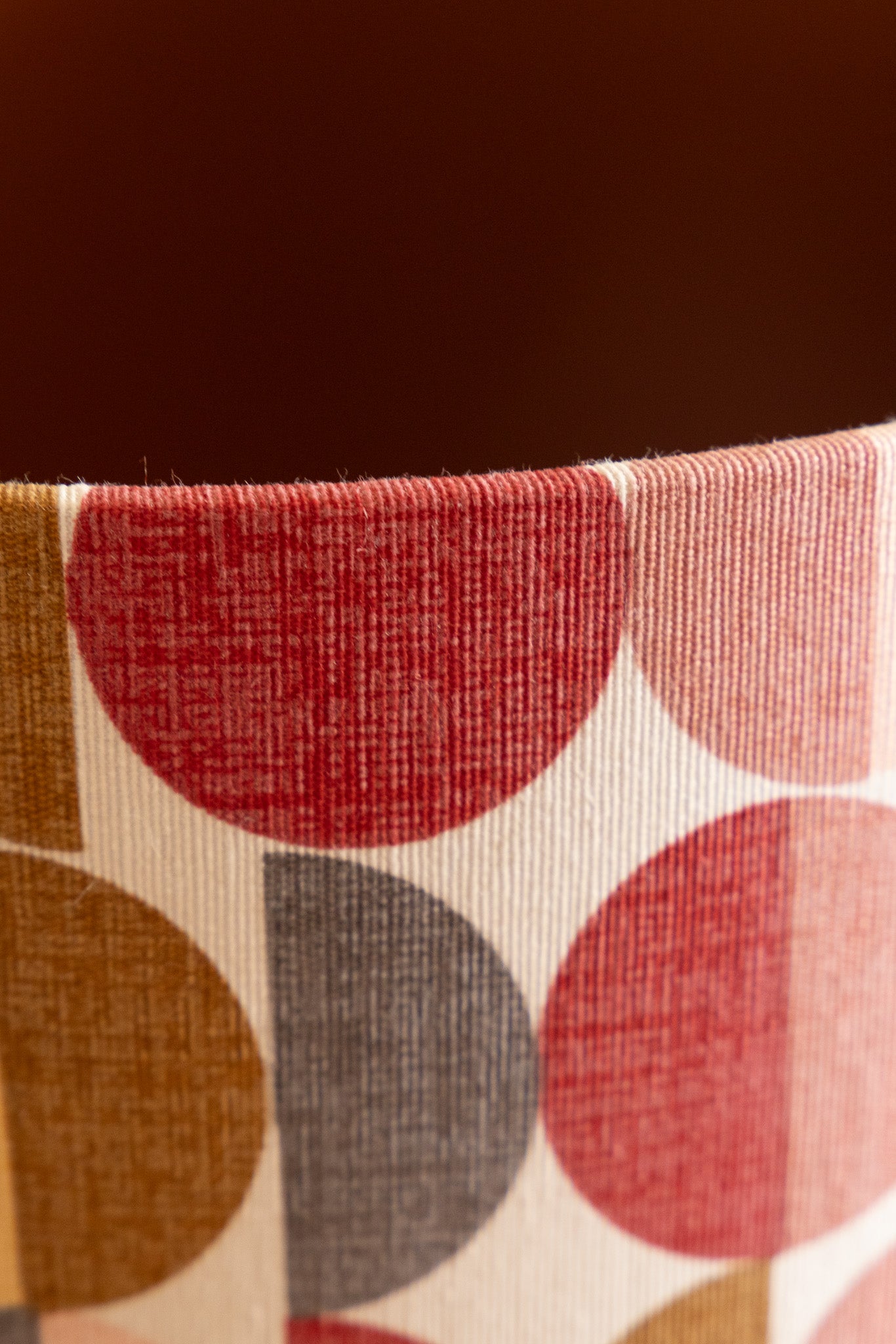 Warm Tone Circles - Bronze Interior Drum Lampshade - Image 3