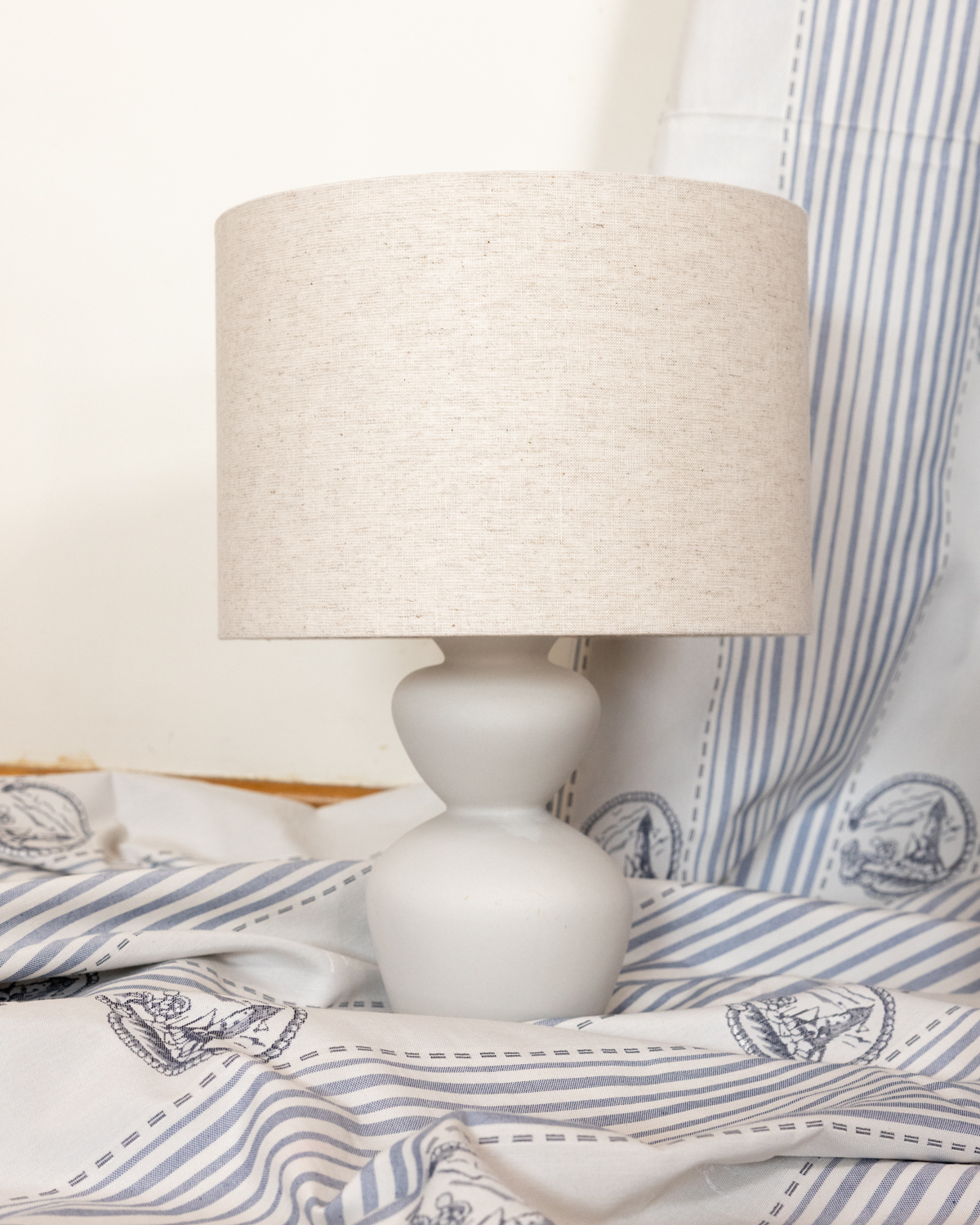 Simple Linen Drum Lampshade