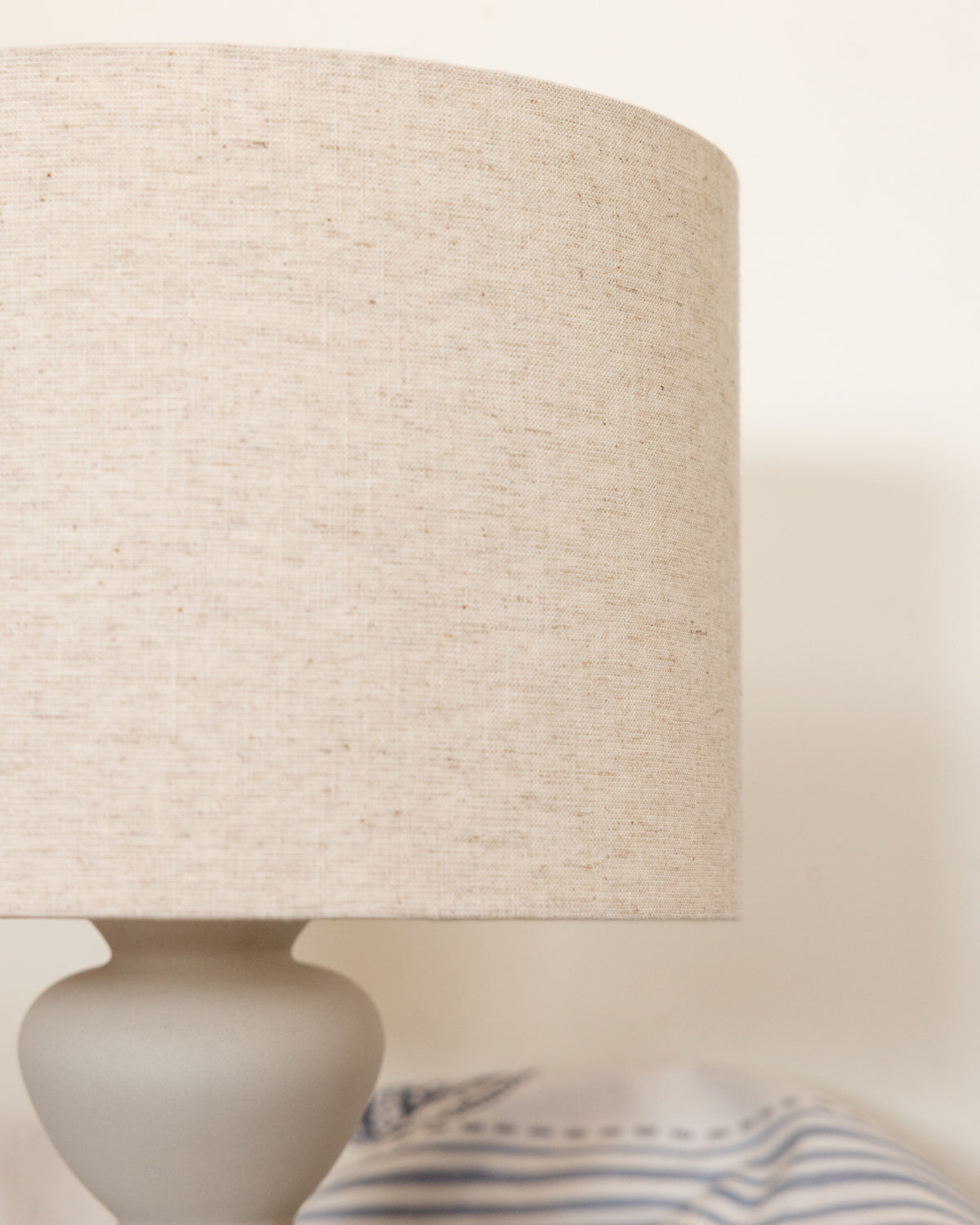 Simple Linen Drum Lampshade - Image 2