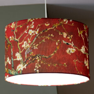 Almond Blossoms Red Van Gogh Drum Lampshade